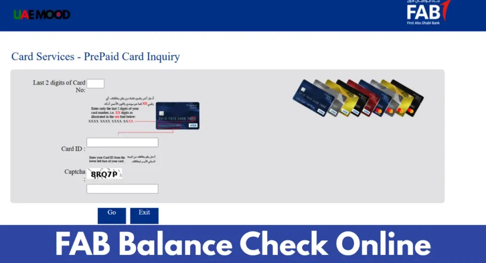 FAB Balance Check Online