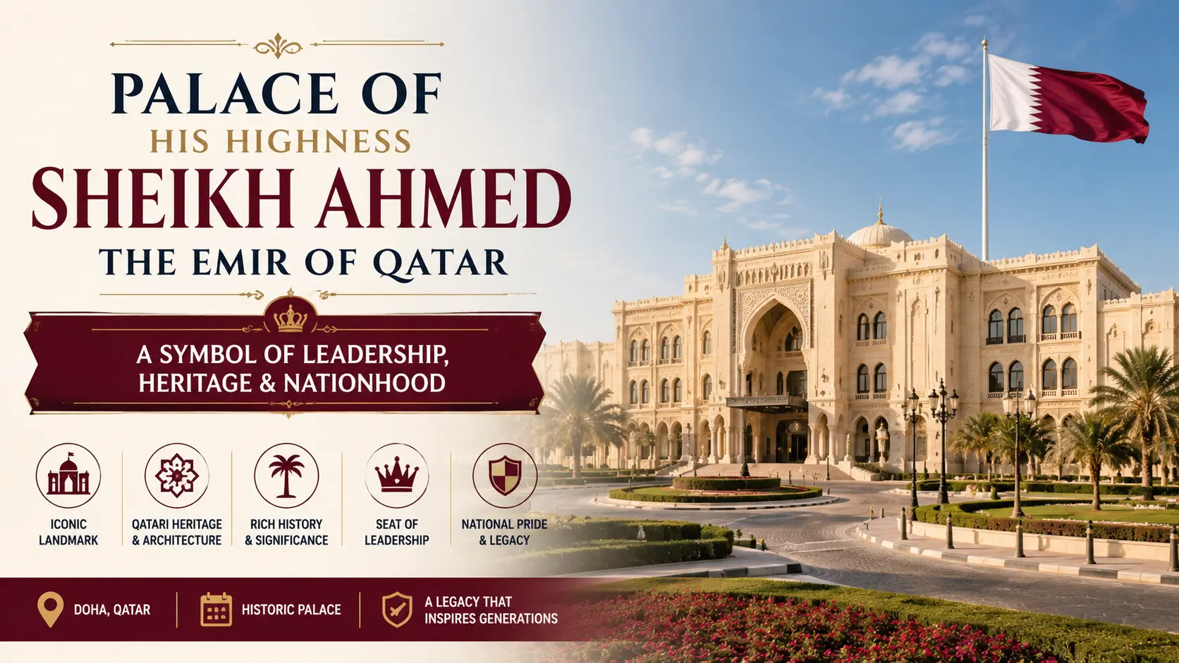 Palace of His Highness Sheikh Ahmed the Emir of Qatar Country